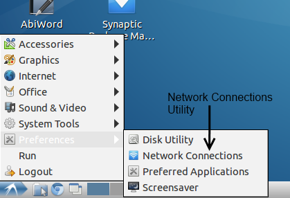 Finding the "Network Connections" utility