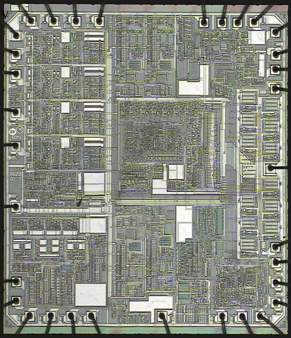 integrated circuit chip top view