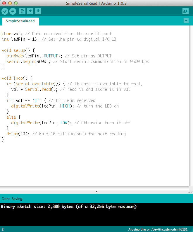 arduino code language print to console