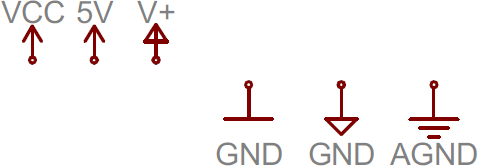 Voltage node symbols