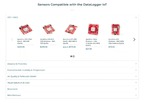 Boards Compatible with the DataLogger IoT