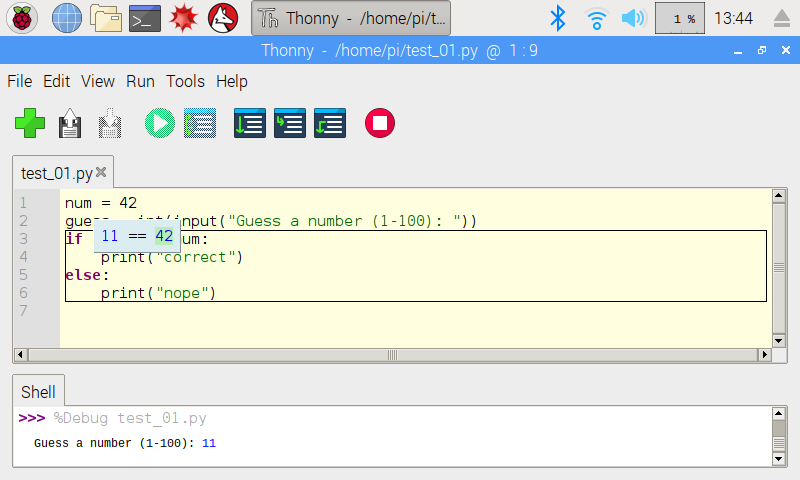 funny thonny python 69 code