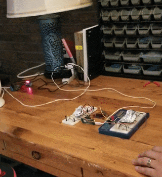 This gif shows the IR leds getting covered in a particular order to turn on the lamp and then in the opposite order to turn off the lamp.