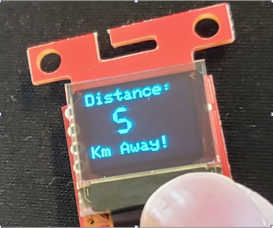 Data Displayed via the Qwiic micro OLED screen