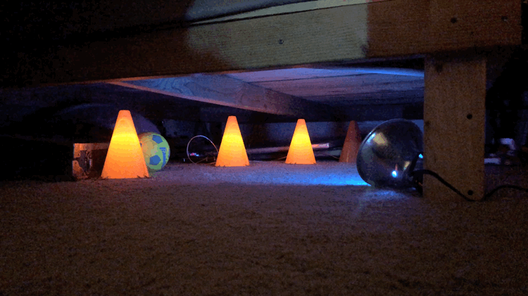 Blinky Traffic Cones In Action