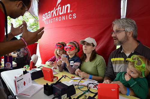 SparkFun teaching soldering