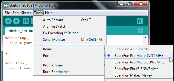 Pro Micros showing up in Arduino board selection