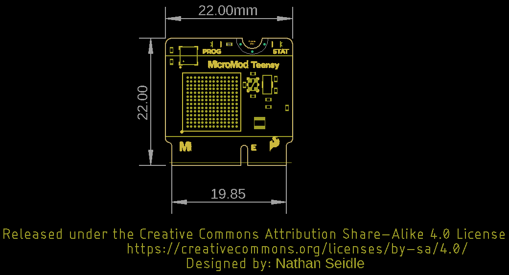 Carte Processeur MicroMod Teensy - ARM Cortex-M7 600 MHz, 16 Mo Flash, 1024 Ko RAM - Connecteur M.2 Pour Projets électroniques Modulaires