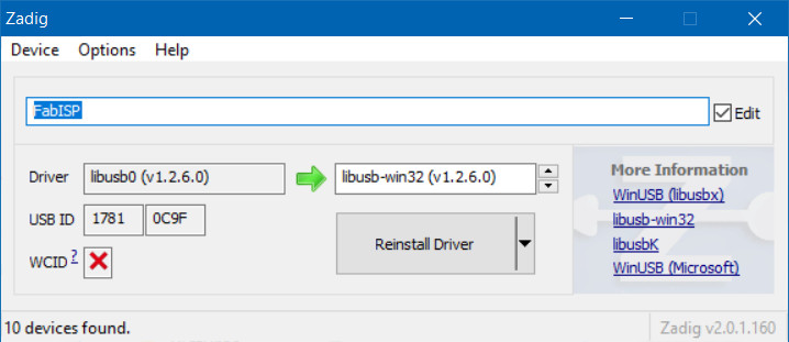 zadig driver updater