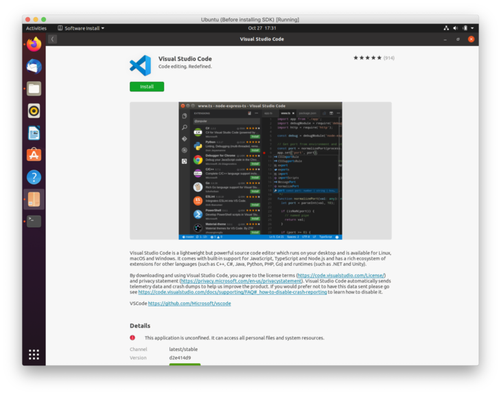 visual studio code linux on windows