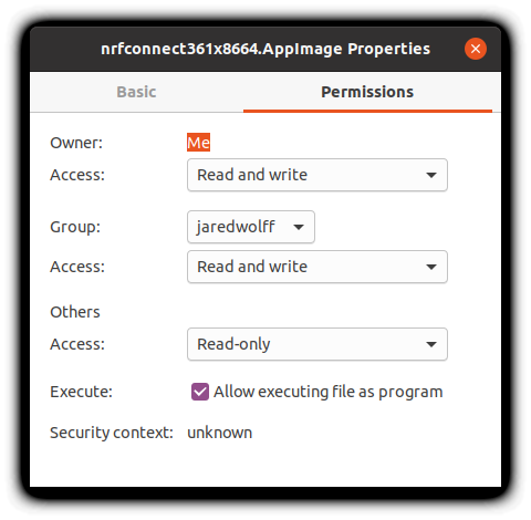 nRF Desktop Allow as Executable