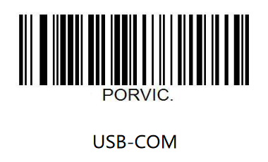 USB-COM mode barcode from the Scan Settings Manual