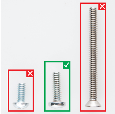 4-40 x 3/8 inch Phillips screw