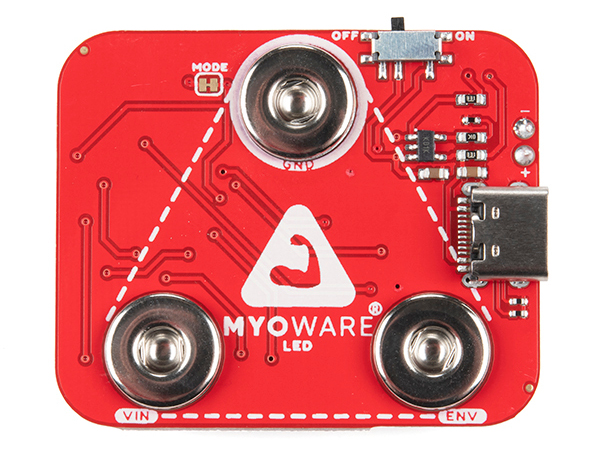 Bottom View of the MyoWare 2.0 LED Shield