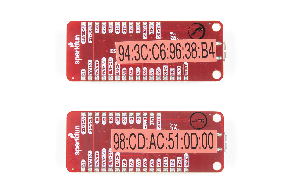 MAC Addresses on boards