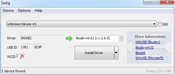 zadig driver updater