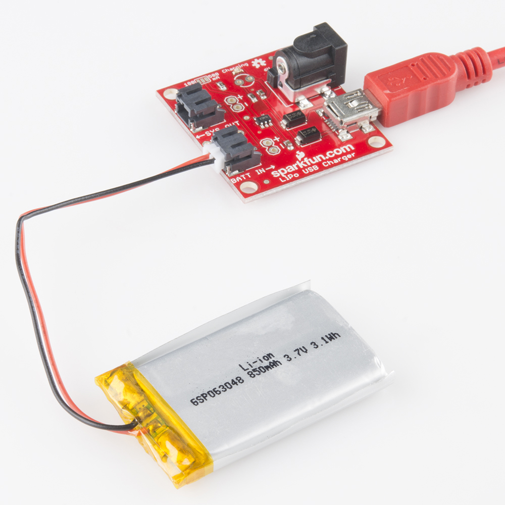LiPo USB Charger Hookup Guide - Learn