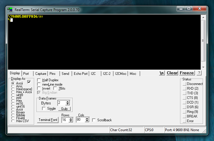 arduino serial stx etx