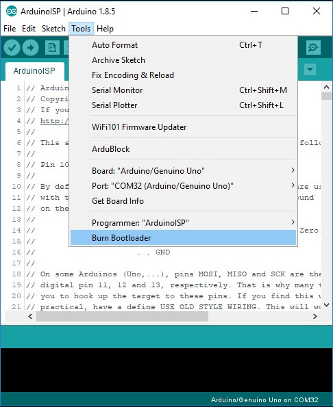 Burn Bootloader