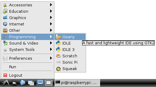 raspberry pi 2 noobs geany permission denied