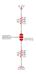 Pictured is the schematic for the G P I O 1 pin jumper