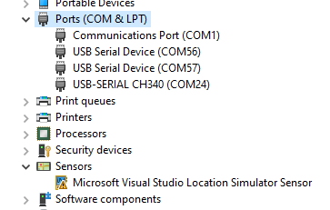 Three COM ports from one USB device