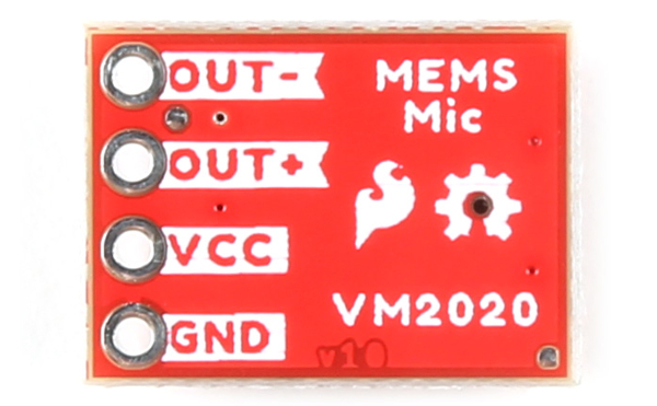 bottom view of Analog MEMS Microphone - VM2020