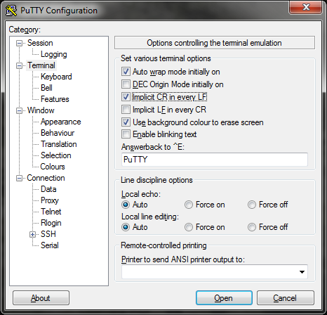 putty terminal emulator