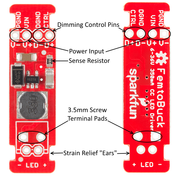 RETIRED - FemtoBuck Constant Current LED Driver Hookup Guide - SparkFun  Learn