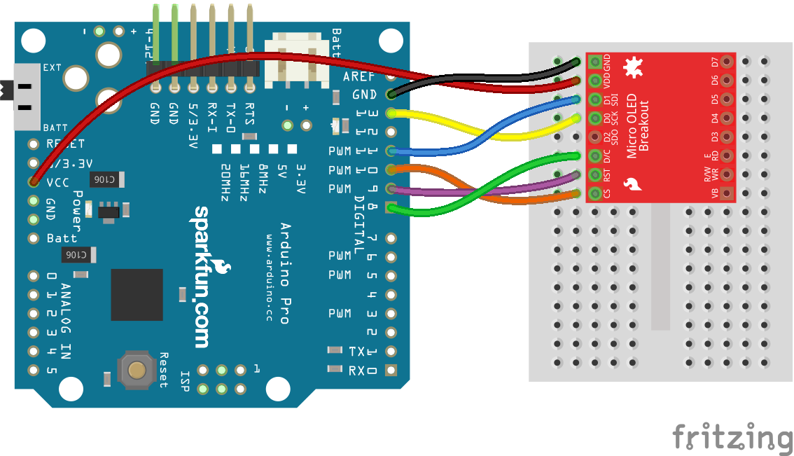 ligar display oled arduino tutorial spi