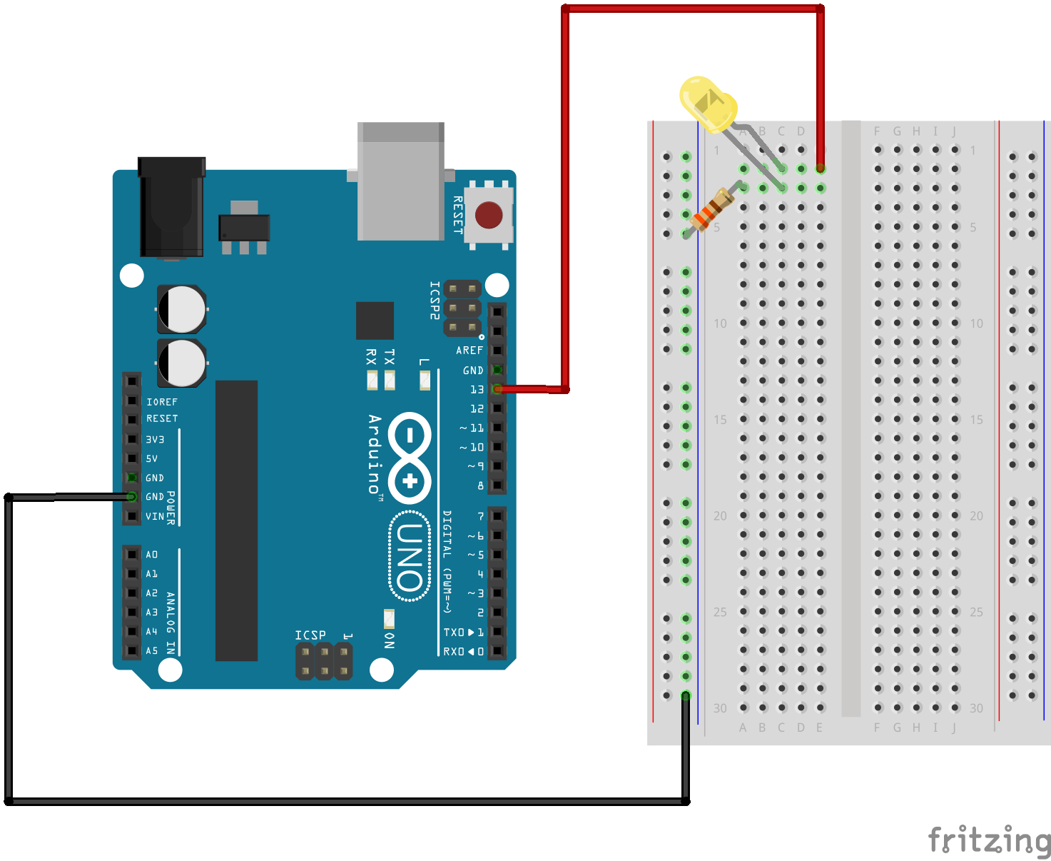 Arduino LED Flasher Circuit