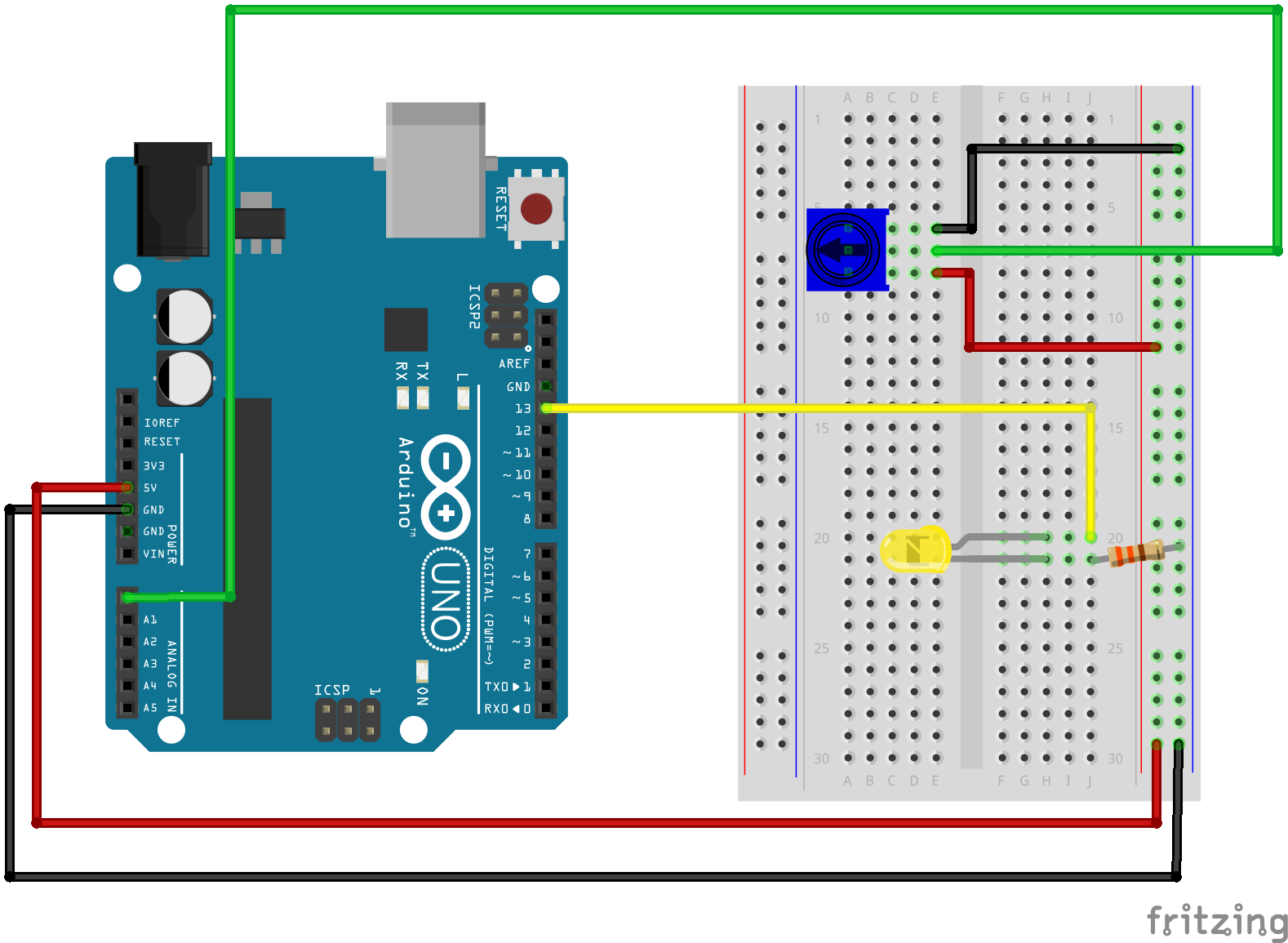 potentiometer connection