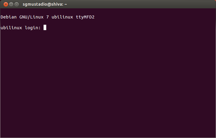 Logging into Ubilinix using Linux