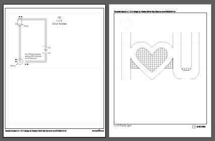 pop up heart card template