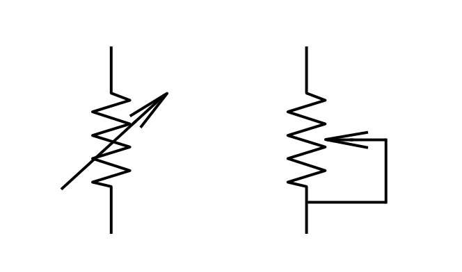 tapped resistor symbol