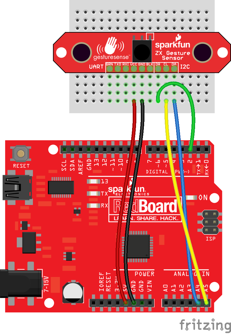 ZX Distance and Gesture Sensor SMD Hookup Guide - SparkFun Learn