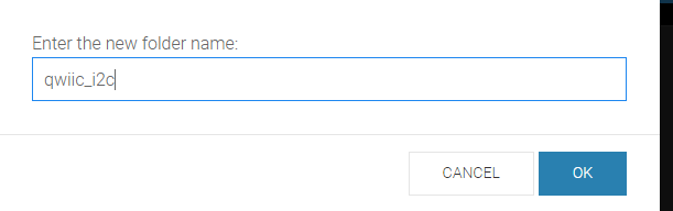 Name the folder qwiic_i2c