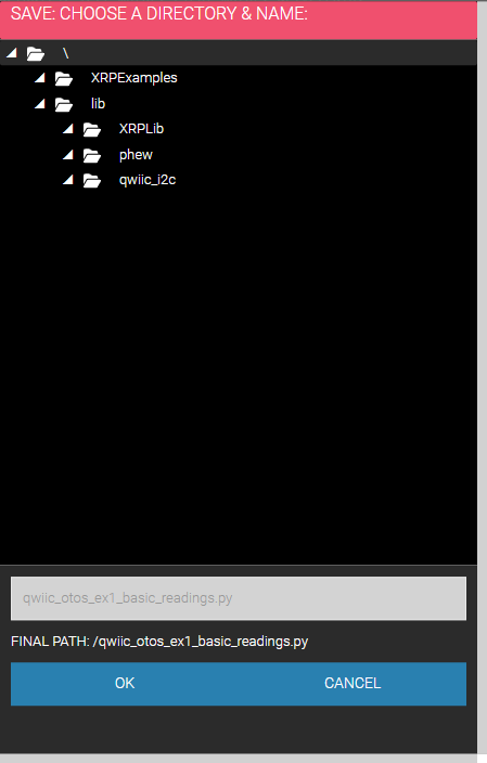 Select the root directory (/)