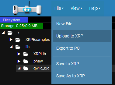Choose the Upload to XRP option