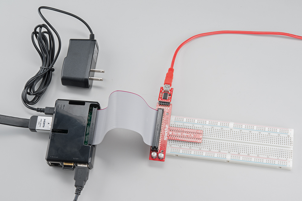 Pi T-Cobbler Breakout Kit for Raspberry Pi with GPIO Cable - Assembled