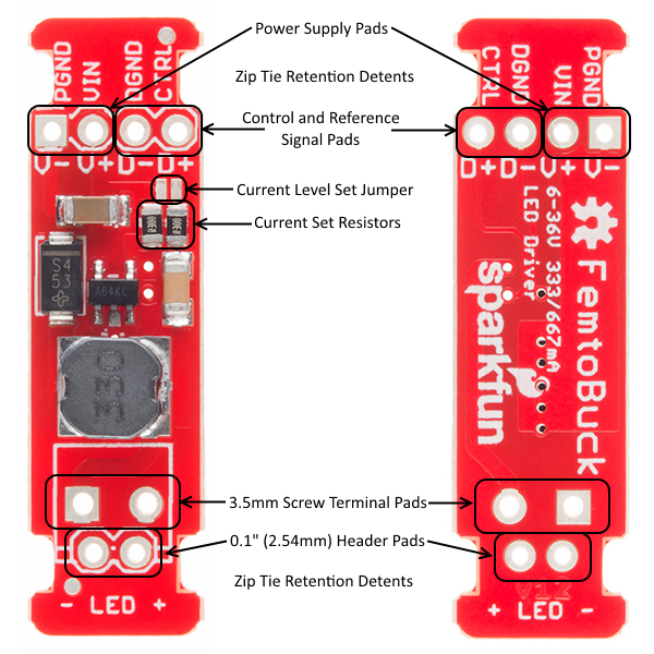 FemtoBuck Constant LED Driver Hookup v13 SparkFun Learn