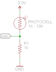 Photocell voltage divider