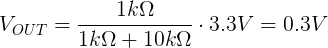 Equation for finding output voltage in dark