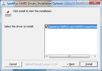 Install SAMD Drivers