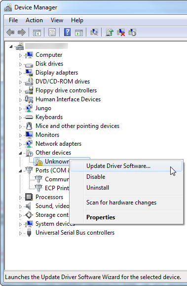 Installing Drivers on a Windows