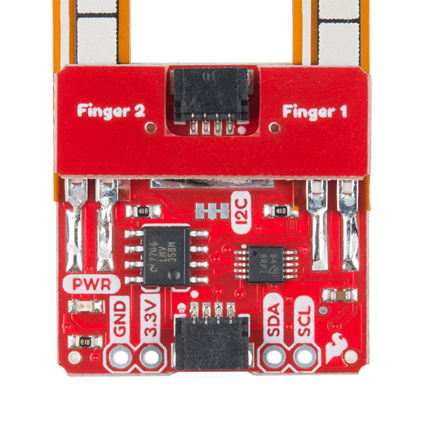 Flex Sensor Soldered on PCB for Qwiic Flex Glove Controller