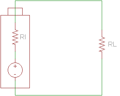 Battery as ideal voltage source and inline resistor