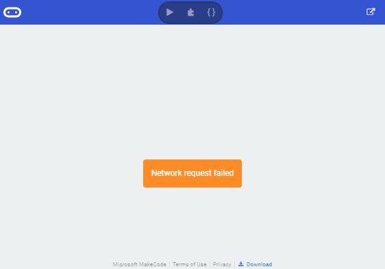 micro:bit MakeCode network request failed error