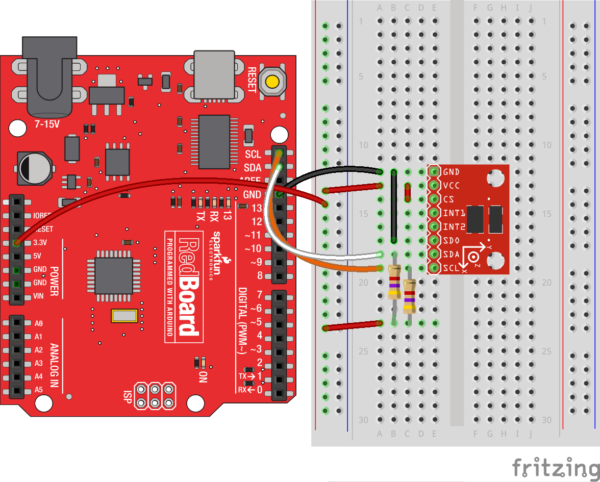 Adxl345 Hookup Guide Learn Sparkfun Com