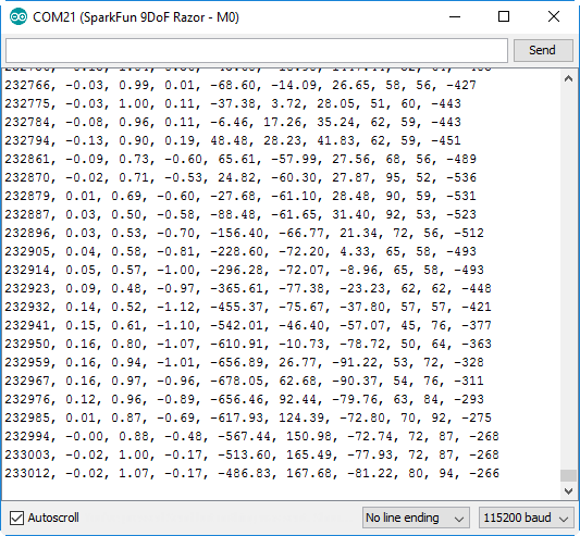 imu arduino serial example